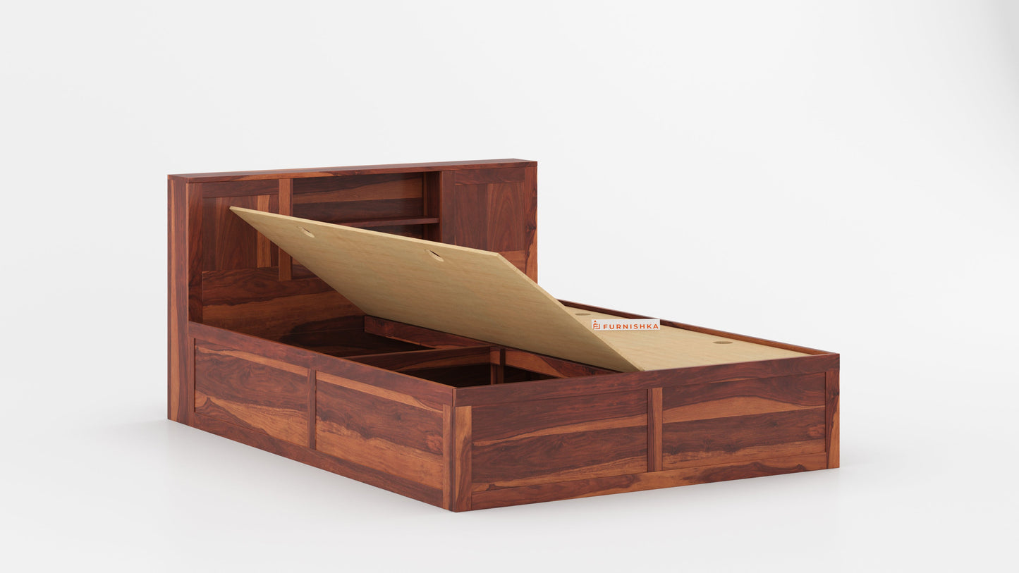 Marida Box Bed in Sheesham - Queen Size
