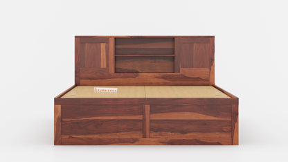 Marida Box Bed in Sheesham - Queen Size
