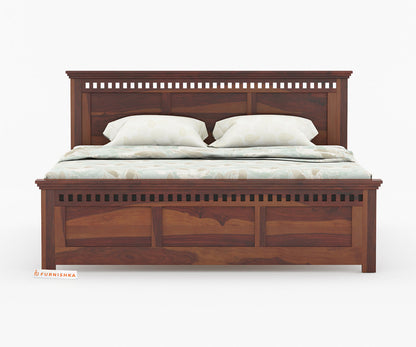 Adi Sheesham Wood Bed with Non Storage - Queen Size - Furnishka