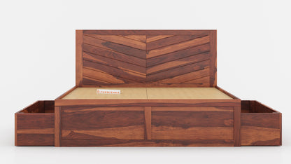 Chevora Drawer Bed in Sheesham - King Size