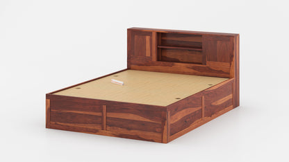 Marida Box Bed in Sheesham - Queen Size