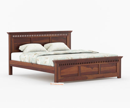 Adi Sheesham Wood Bed with Non Storage - King Size - Furnishka