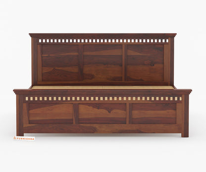 Adi Sheesham Wood Bed with Non Storage - Queen Size - Furnishka