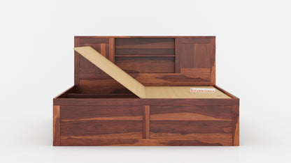 Marida Box Bed in Sheesham - Queen Size