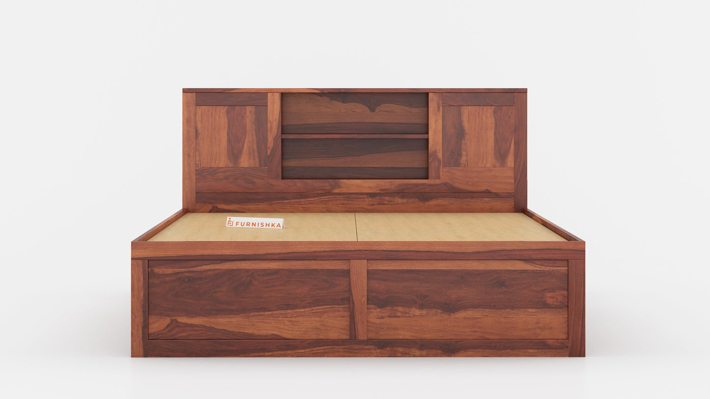 Marida Drawer Bed in Sheesham - Queen Size