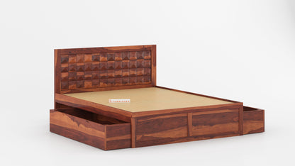 Nova Drawer Bed in Sheesham - Queen Size
