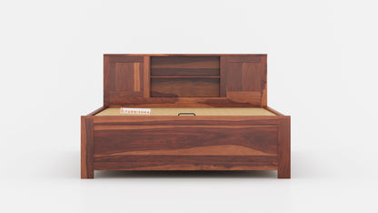 Marida Hydraulic Bed in Sheesham - Queen Size