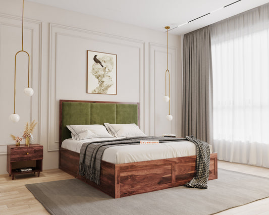 Ashlyn Sheesham Bed Box Storage - King Size - Furnishka