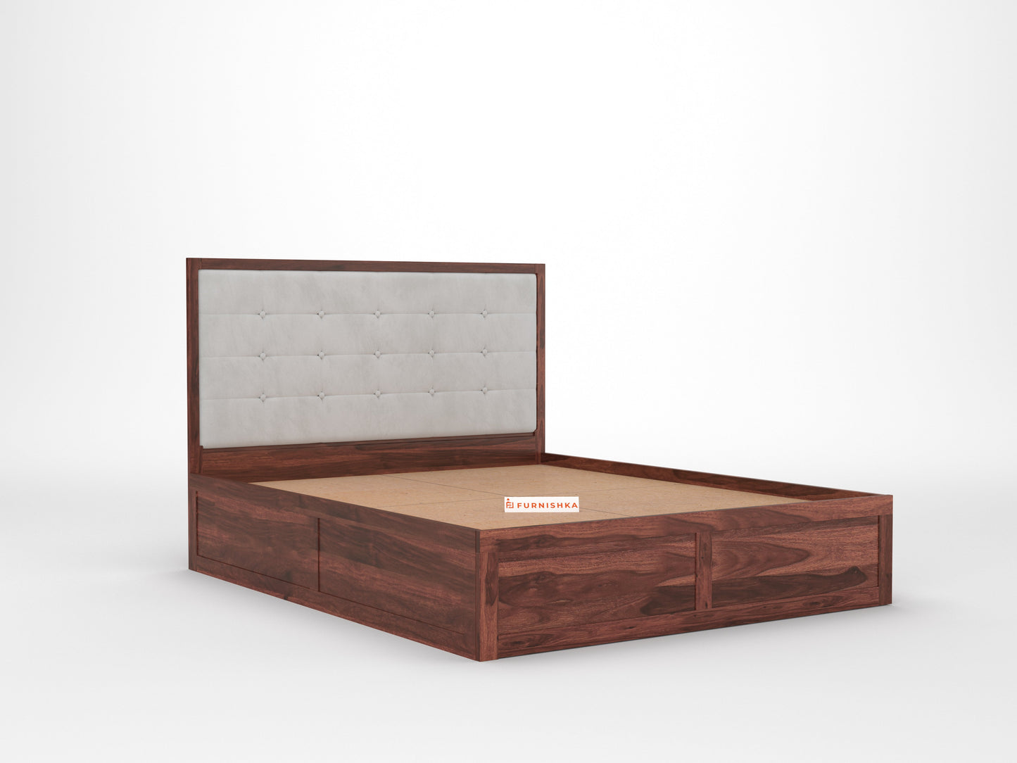 Amblyn Sheesham Bed Box Storage - Queen Size - Furnishka