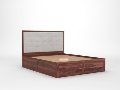 Amblyn Sheesham Bed Box Storage - Queen Size - Furnishka