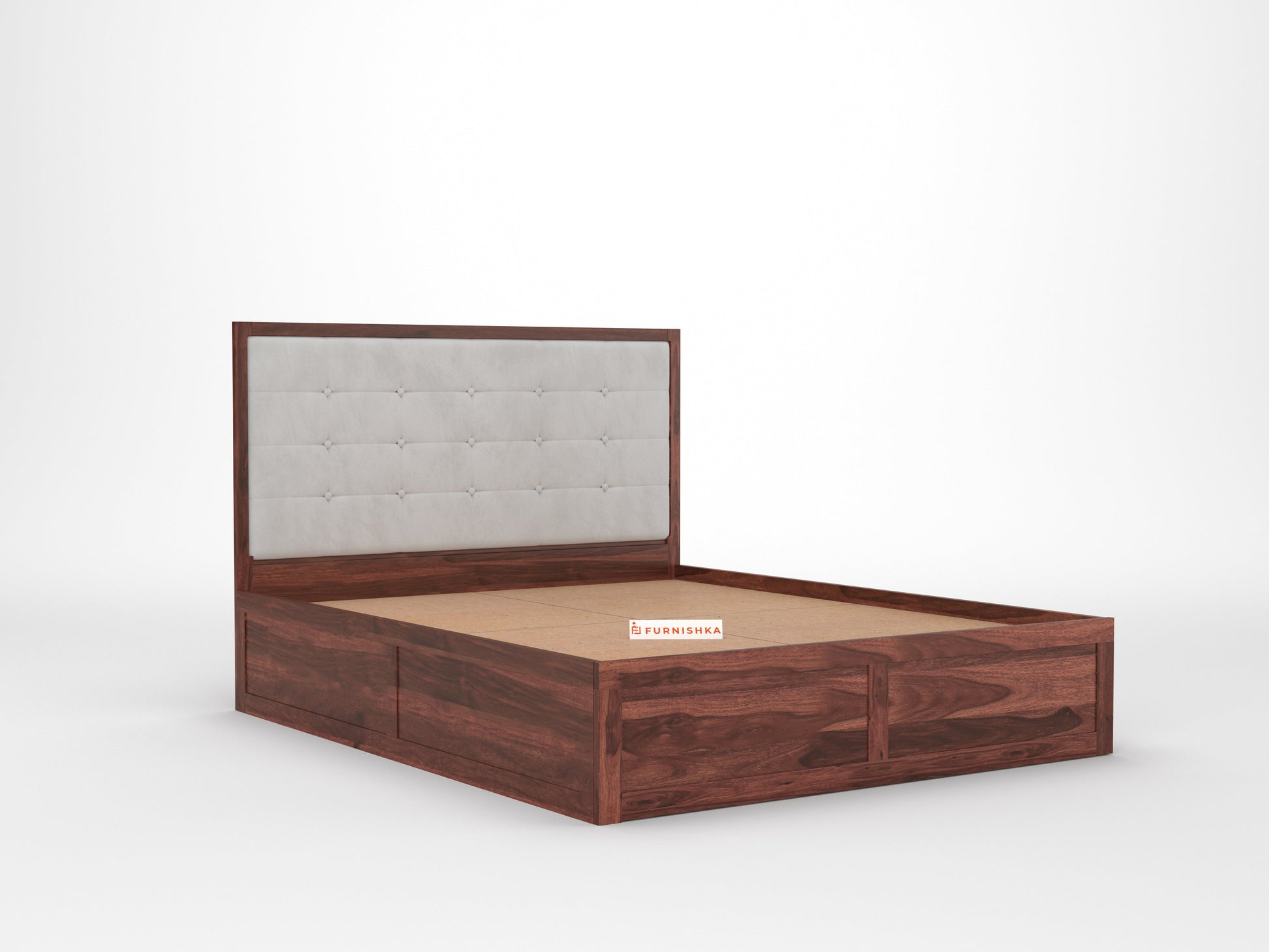 Amblyn Sheesham Bed Box Storage - Queen Size - Furnishka