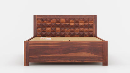 Nova Hydraulic Bed in Sheesham - Queen Size