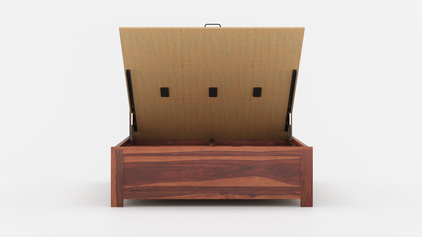 Nova Hydraulic Bed in Sheesham - Queen Size