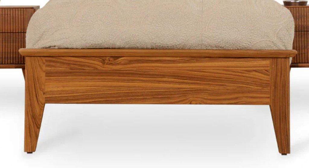 King Size Upholstered Headboard bed in Samawi Headboard Design in Non Storage in Sheesham in Napoli - Trout