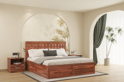 Nova Box Bed in Sheesham - Queen Size