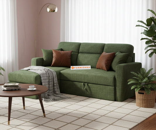 Daina 2 Seater Sectional Sofa cum Bed - LHS