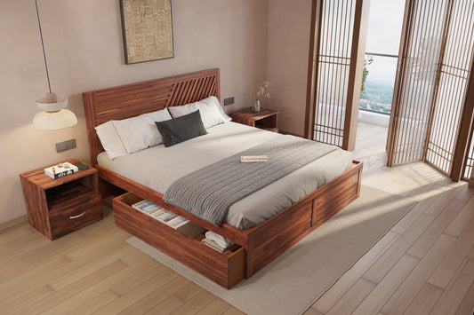 Stella Drawer Bed in Sheesham - King Size