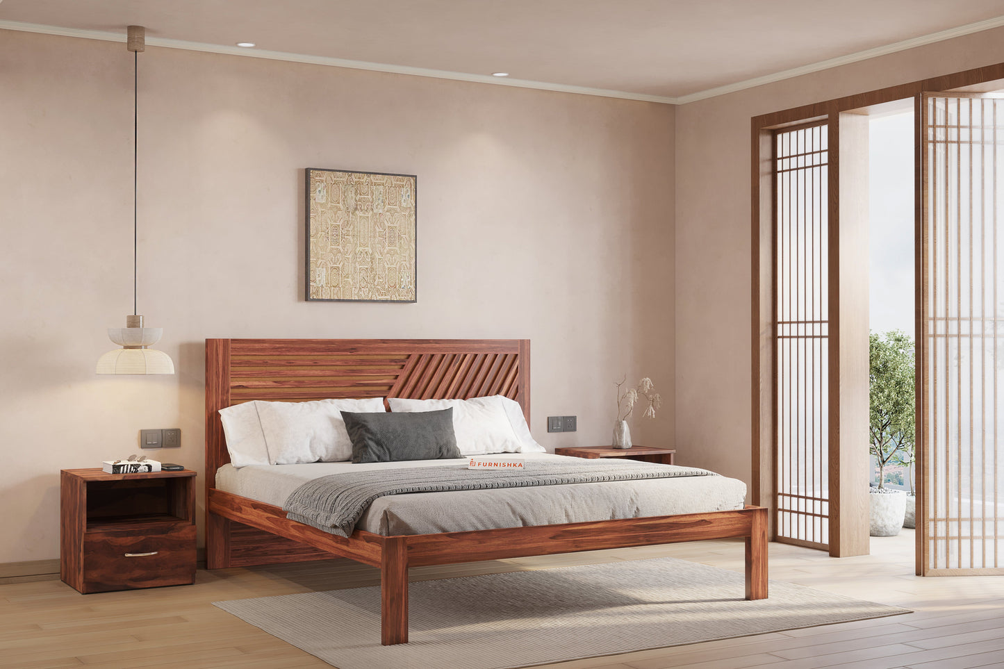 Stella Non Storage Bed in Sheesham - King Size