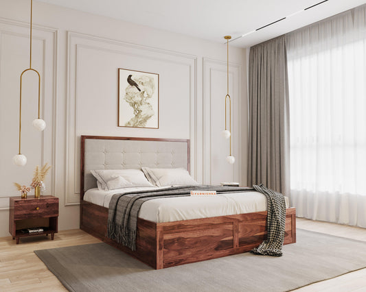 Amblyn Sheesham Bed Box Storage - King Size